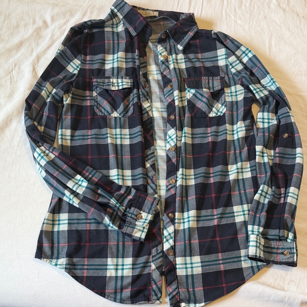 Passport Plaid Shirt with Navy, Teal, and Red